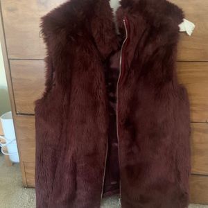 Jcrew faux fur vest